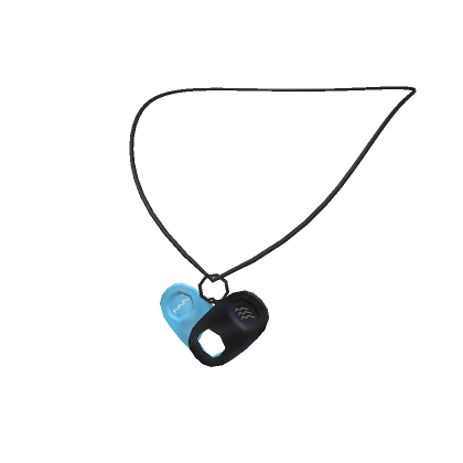 Roblox Item Pop Tab Heart Necklace 3.0 - Blue & Black
